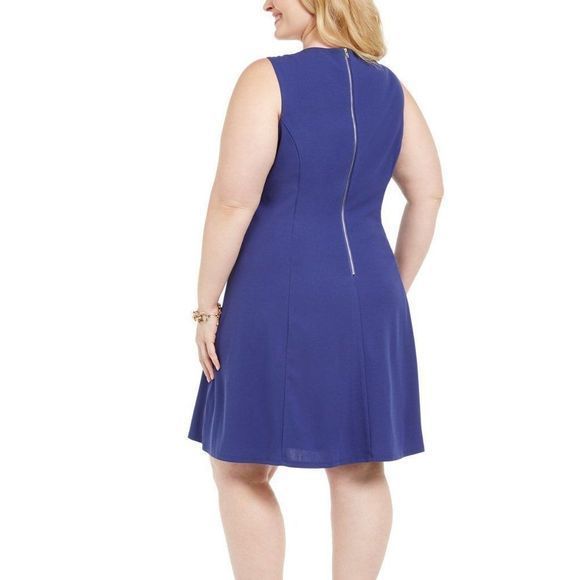 Teeze Me Sleeveless Fit & Flare‎ Drees Size 18 knee Length Sleeveless Purple NWT - Picture 3 of 10